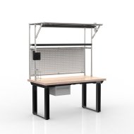 Elektrisch höhenverstellbarer Schreibtisch mit Container und einer Schublade 24111934 - 4