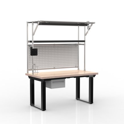 Elektrisch höhenverstellbarer Schreibtisch mit Container und einer Schublade 24111934 - 4