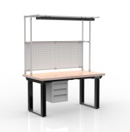 Elektrisch höhenverstellbarer Schreibtisch mit Container und drei Schubladen 24111938