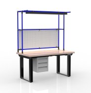 Elektrisch höhenverstellbarer Schreibtisch mit Container und drei Schubladen 24111938 - 3