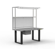 ESD Arbeitstisch mit Aufbau, elektrisch höhenverstellbar - 1