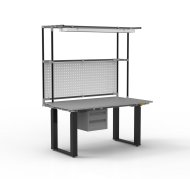 ESD Arbeitstisch, elektrisch höhenverstellbar, mit Aufsatz - 2