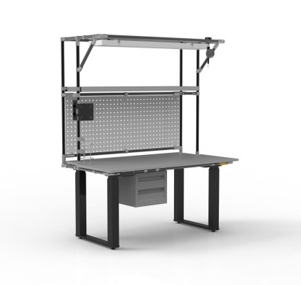 ESD Arbeitstisch, elektrisch höhenverstellbar, mit Aufsatz - 2