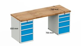 Werkbank mit Schubladenschrank HD_1544