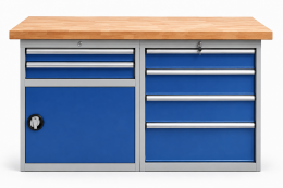 Werkbank mit Schubladenschrank RS15_2D4