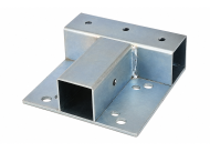 Mittelhalter für Lenkrollen mit Anschraubplatte SJ-3-45×45_SV - 1