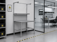 Antistatischer höhenverstellbarer Tisch Enprag SPEXESD187, 1800 × 700 mm - 2