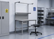 Antistatischer höhenverstellbarer Tisch Enprag SPEXESD, 1800 × 700 mm - 2
