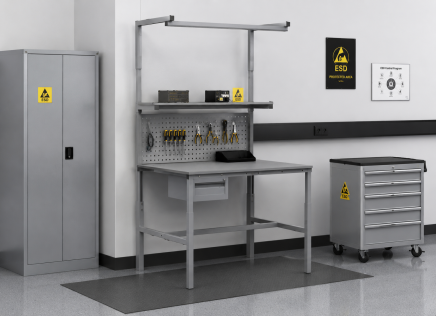 Antistatischer höhenverstellbarer Tisch Enprag SPEXESD, 1800 × 900 mm - 2