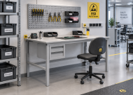 Antistatischer höhenverstellbarer Tisch Enprag SPESD, 1800 × 700 mm - 2