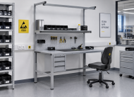 Antistatischer höhenverstellbarer Tisch Enprag SPEXESD, 1800 × 700 mm - 2