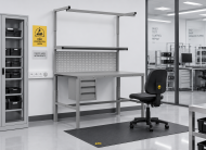 Antistatischer höhenverstellbarer Tisch Enprag SPEXESD, 1500 × 900 mm - 2