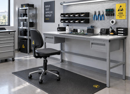 ESD Arbeitstisch Enprag SPESD, 1800 × 700 mm, höhenverstellbar - 2