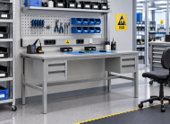 Antistatischer höhenverstellbarer Tisch Enprag SPESD, 1800 × 900 mm - 2
