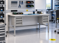 ESD Arbeitstisch Enprag SPESD, 1800 × 700 mm, höhenverstellbar - 2