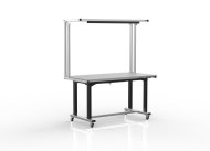 Elektrisch höhenverstellbarer Tisch aus Aluminiumprofilen (zwei Varianten)