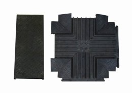 Kabelbrücke mit Deckel 270K, 271K - Kreuz, Farbe schwarz