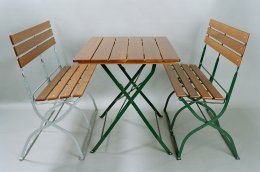 Gartenset - 2x Gartenbank Berta, 1x Tisch Klassik