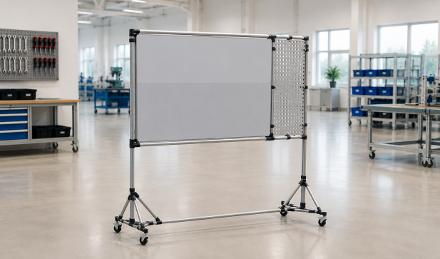 Doppelseitige Magnettafel mit Lochwand