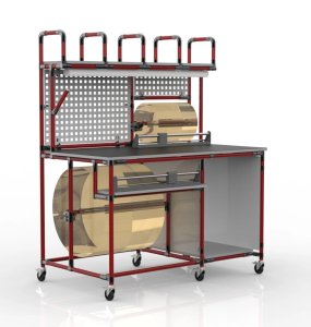 Vollständig ausgestatteter Verpackungsarbeitsplatz