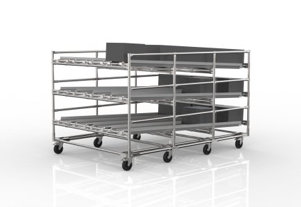 FIFO-Schwerkraftregal mit Rollen 22110953