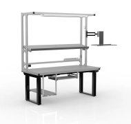 Elektrisch höhenverstellbarer Schreibtisch mit Aufsatz 24100902