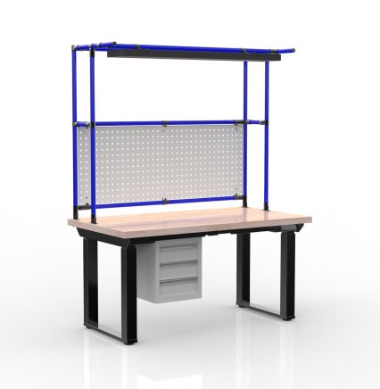 Elektrisch höhenverstellbarer Schreibtisch mit Container und drei Schubladen 24111938 - 3