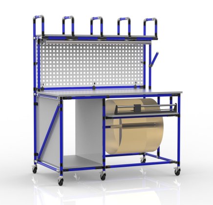 Packtisch mit Schneidgerät