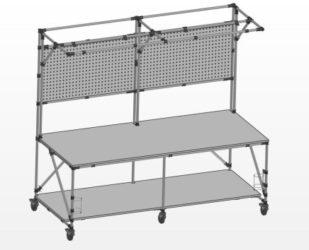 Werkbank 23080393, fahrbar, laminierte Arbeitsplatte - 2