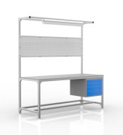 Werkbank aus Aluminiumprofilen, 4 Schubladen (verschiedene Varianten)